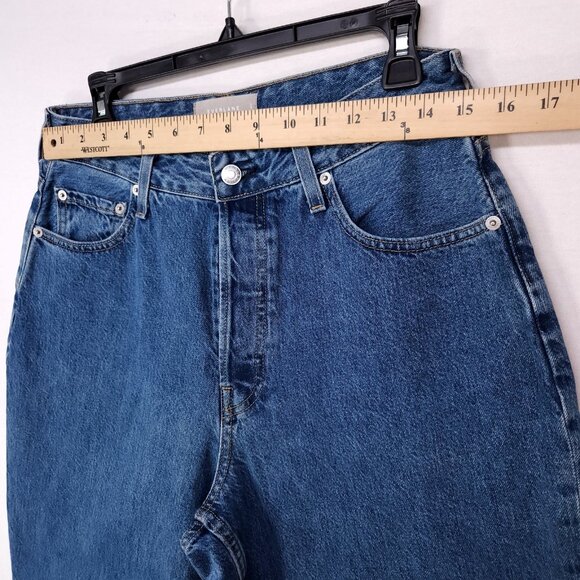 Everlane Curvy 90's Cheeky Straight Ankle Jean Size Womens 31Button Fly Organic - Picture 5 of 14